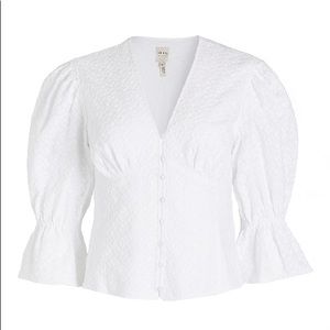 La Vie Rebecca Taylor Leaf Embroidered Top